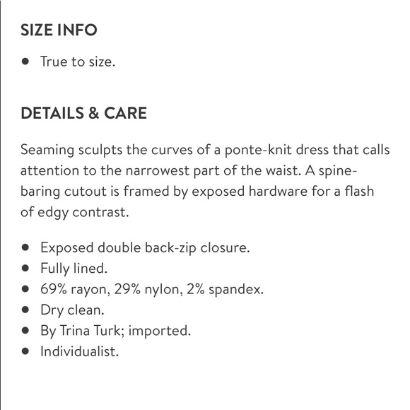 NEW Trina Turk Cobalt Blue Cutout Back Ponte Dress - Picture 7 of 9